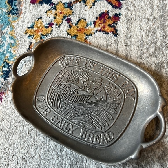 Sexton Vintage 70’s Metal Bread / Butter Dish - Picture 1 of 6